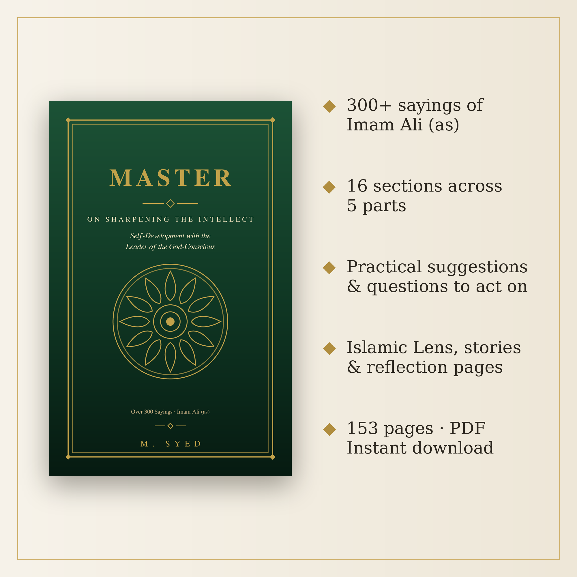 Master: On Sharpening the Intellect | Imam Ali (as) eBook PDF